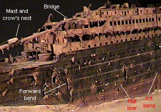Forward port side of bow